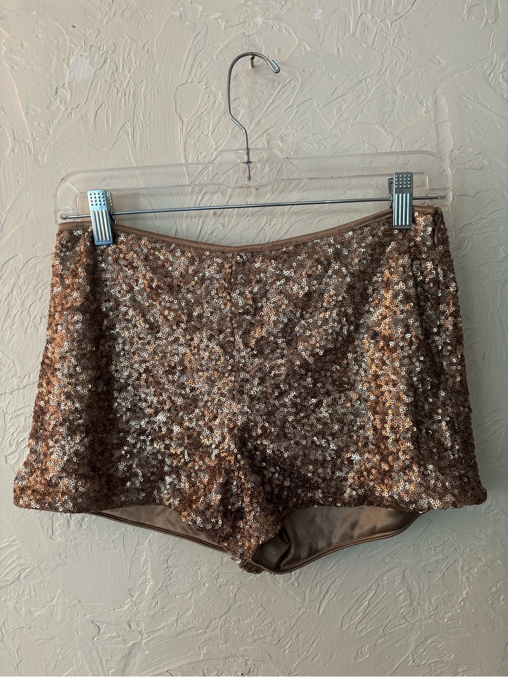 Sequin High-Waist Shorts Size M